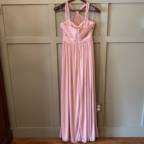 BIRDY Grey Kiko Bridesmaid Dress Maxi Gown W/ Pockets in Rose Quartz Medium NWT - Picture 12 of 15